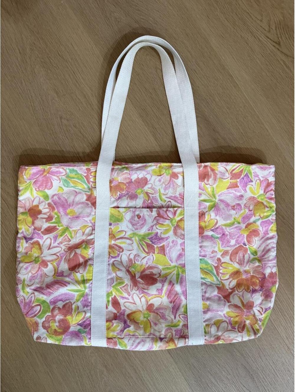 Vintage Oscar de la Renta Floral Tote Bag
